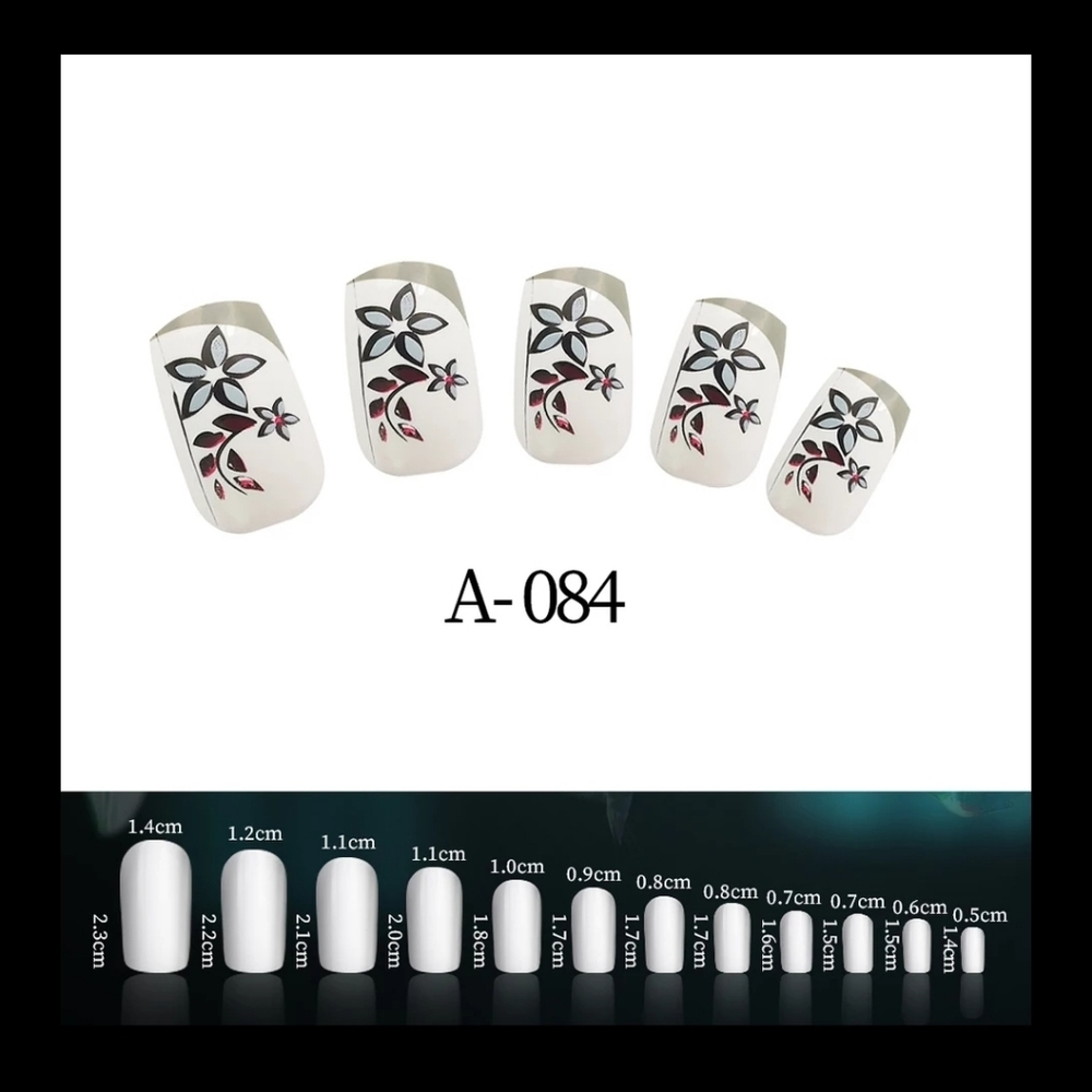 Gray star flower presson nails
